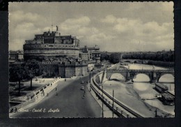 J819 Roma, Castello E Ponte S. Angelo - Chateau Et Pont, Castle And Bridge - Auto Cars Voitures - Castel Sant'Angelo