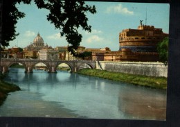 J820 Roma, Castello E Ponte S. Angelo Sul Tevere - Chateau Et Pont, Castle And Bridge - Castel Sant'Angelo