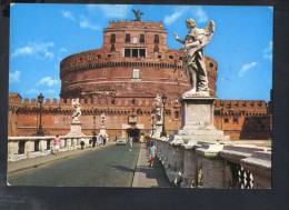 J822 Roma, Castello E Ponte S. Angelo Sul Tevere - Auto Cars Voitures _ Lunga Lettera Sul Retro 1988 - Castel Sant'Angelo