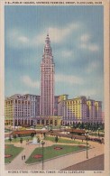 Public Square Showing Terminal Group Higbee Store Terminal Tower Hotel Cleveland Ohio - Toledo