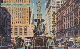 Tyler Davideon Fountain 5th Street Fountain Square Carew Tower On Left Cincinnati Ohio - Cincinnati