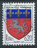 1966 FRANCIA USATO STEMMA DI SAINT-LO - EDV2 - 1941-66 Coat Of Arms And Heraldry