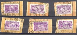 ALGERIA, 12 RAILWAY STAMPS 16.55 FRANCS, FROM 1942-43 F/VFU ON PIECES - Paketmarken