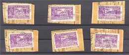 ALGERIA, 10 RAILWAY STAMPS 11.05 FRANCS, FROM 1942-43 F/VFU ON PIECES - Colis Postaux