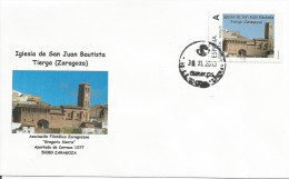 SPAIN. COVER SAN JUAN BAUTISTA CHURCH. TIERGA (ZARAGOZA). "TU SELLO" - Cartas & Documentos