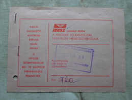 Hungary Railway -train Tickets   1985    PR100.2 - Railway