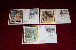 3  ENVELOPPES   DIVERS  DE  MONACO  AVEC TABLEAUX  LE 8 11 1982  X2  + LE 9 11 1983 - Lettres & Documents