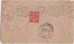 King George V, Straits Settlements, Commercial Cover To India, As Per The Scan - Straits Settlements