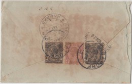 King George V, Straits Settlements, Commercial Cover Singapore To India, As Per The Scan - Straits Settlements