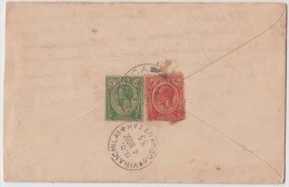 King George V, Straits Settlements, Commercial Cover Malacca To India, As Per The Scan - Straits Settlements