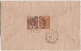 King George V, Straits Settlements, Commercial Cover Malacca To India, As Per The Scan - Straits Settlements
