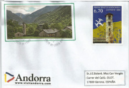 ANDORRE.Eglise Romane De Santa Coloma, La Plus Vieille église De La Principauté,Patrimoine Mondial De L´UNESCO - Storia Postale