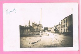 D88. NOMEXY. Carte Photo. Rues, Carrefour, église. - Nomexy