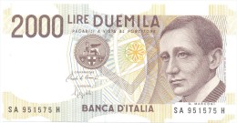 ITALIA BANCONOTA DA LIRE 2000  MARCONI SERIE SA 951575 H   FDS - 2000 Lire