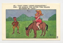 Carte De Quip.  He  " That Pony Looks Exhausted ".... - Cheval