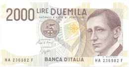 ITALIA BANCONOTA DA LIRE 2000  MARCONI SERIE HA 236982 F   FDS - 2.000 Lire