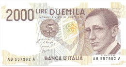 ITALIA BANCONOTA DA LIRE 2000  MARCONI SERIE AB 557962 A   FDS - 2.000 Lire