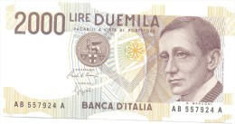 ITALIA BANCONOTA DA LIRE 2000  MARCONI SERIE AB 557924 A   FDS - 2000 Lire