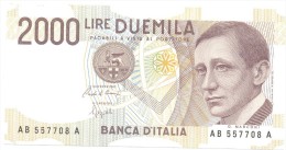 ITALIA BANCONOTA DA LIRE 2000  MARCONI SERIE AB 557708 A   FDS - 2.000 Lire