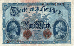 Germany,5 Mark,5.8.14,P.47b, Serie: S.8197757, 7 Stellig,see Scan - 5 Mark