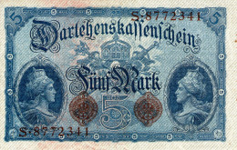 Germany,5 Mark,5.8.14,P.47b, Serie: S.8772341, 7 Stellig,see Scan - 5 Mark