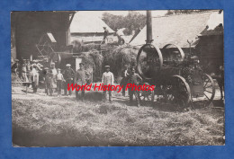 CPA Photo - HAM Sur HEURE - Intérieur D'une Ferme - Battage Du Blé Surveillé Par Les Allemands - Machine à Vapeur - TOP - Ham-sur-Heure-Nalinnes