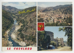 {45819} 07 Ardèche Le Cheylard , Multivues ; Vue Générale , Château De La Chèze Et Le Camping , Gorges De L' Eyrieux - Le Cheylard