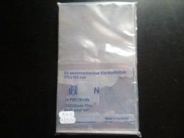 Pochettes Transparentes Pour Enveloppes Premier Jour - Paquet De 50 Pochettes Safe - Neuf - Schutzhüllen