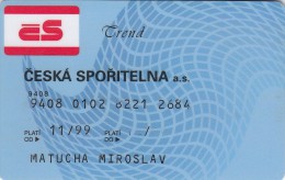 Czech Republic - Ceska Sporitelna - Trend - Rare - Carte Di Credito (scadenza Min. 10 Anni)