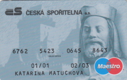 Czech Republic - Ceska Sporitelna - Maestro - King Charles IV. - Castle Karlstejn - Rare - Tarjetas De Crédito (caducidad Min 10 Años)