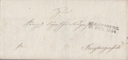 Brief Regensburg Vom 21.2.1834 Gel. Nach Burglengenfeld - Prephilately