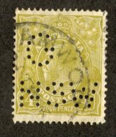 7684x   Australia 1933  Scott #118 Perfin G NSW    (o) Offers Welcome! - Dienstzegels
