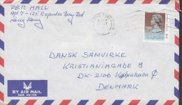 Hong Kong Airmail Par Avion HONG KONG 1989 Cover Brief To Denmark $1.80 Queen Elizabeth II. Stamps Type II. - Cartas & Documentos