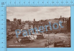 CPA Photo ( Tramways Center Bristol, Animated ) Post Card Carte Postale Recto/verso - Bristol