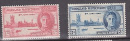 Somaliland Protectorate, 1946, SG 117 - 118, Mint Lightly Hinged - Somaliland (Herrschaft ...-1959)