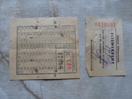 MÁV Hungary   Train Ticket +parcel Ticket   Ca 1950's  PR110.4 - Europa