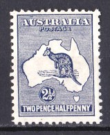 Australia 1913 Kangaroo 21/2d Indigo 1st Watermark MH - Listed Variety - Nuovi