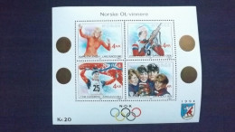 Norwegen 1027/30 Block 12 **/mnh, Olympische Winterspiele 1994, Lillehammer - Norwegische Olympiasieger - Blocks & Kleinbögen