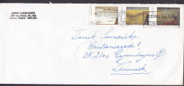 Canada TORONTO Ontario 1989 Cover Lettre To Denmark 3-Stripe Gemälde Painting Jean Paul Lemieux - Covers & Documents