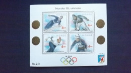 Norwegen 1074/7 Block 16 **/mnh, Olympische Winterspiele 1994, Lillehammer - Norwegische Olympiasiege - Blocs-feuillets