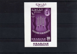 Sharjah: 1963 Bloc Feuillet N°3 Lutte Contre La Faim - Contre La Faim