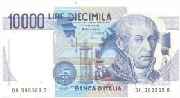 ITALIA BANCONOTA  DA LIRE 10000  VOLTA SERIE GH 980569 D   FDS - 10.000 Lire