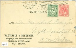 MENGFRANKERING BRIEFKAART Uit 1921 Van ROTTERDAM Naar AMSTERDAM   (9253) - Cartas & Documentos