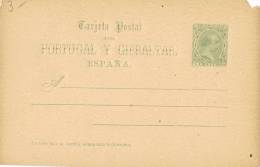 Entero Postal Alfonso XIII, 5 Cts Verde 1890, Edifil Num 25 * - 1850-1931