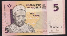 NIGERIA  P32b 5 Naira 2006    # 7 Digit  UNC. - Nigeria