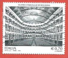 ITALIA REPUBBLICA USATO - 2013 - 250º Anniversario Dell´inaugurazione Del Teatro Comunale Di Bologna - € 0,70 - S. 3392 - 2011-20: Used