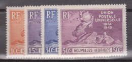 New Hebrides, 1949, F77 - F80, Set Of 4, Mint Lightly Hinged - Nuevos