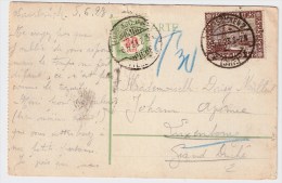 Luxemburg, 1923, Porto Auf Karte Saarland , #1117 - Postage Due