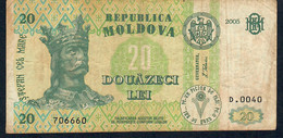 MOLDOVA  P13g  20 LEI   2005         VF - Moldavie