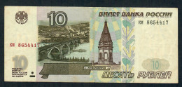 RUSSIA  P268a   10   RUBLES    1997     VF   Original ,  NO Microprinted Date ! - Russie